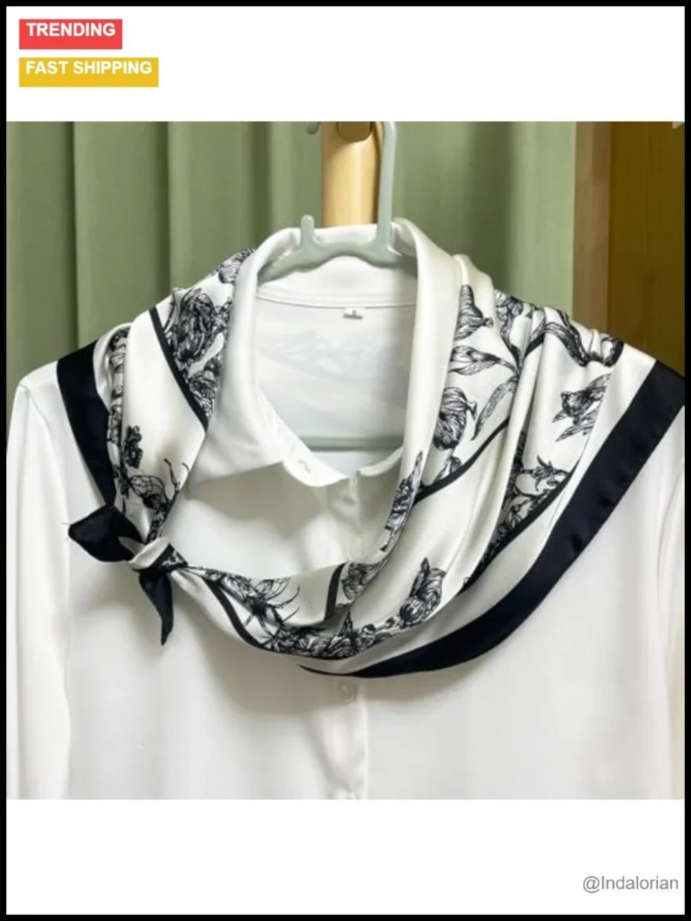 Medium Square Satin Scarf Head Scarf 27.5x27.5 inches